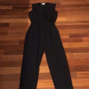 Black one piece pant romper